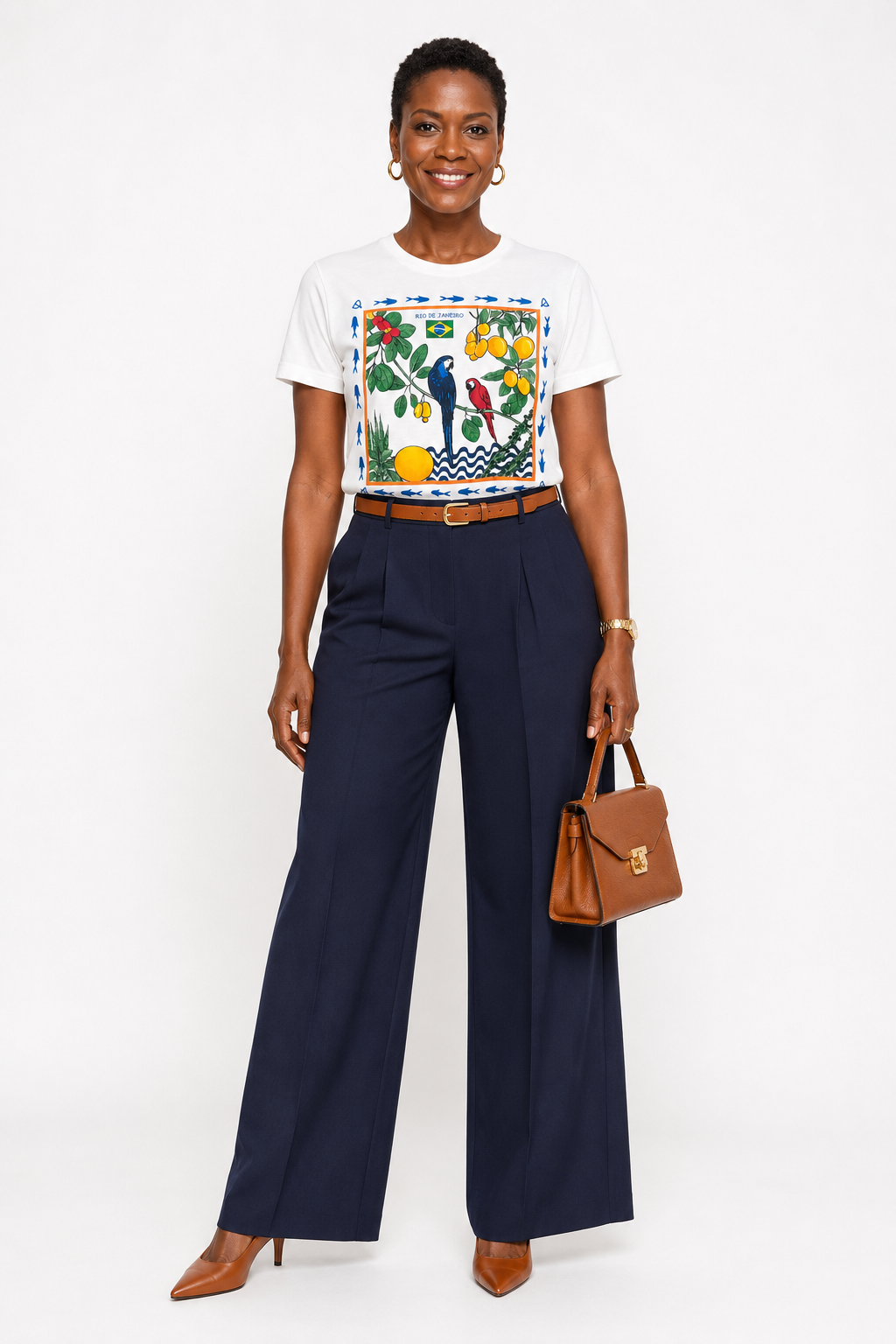 T-Shirt Estampada Casual Confortável