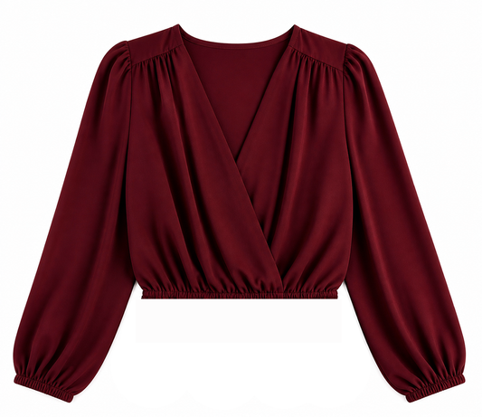Blusa Cropped Manga Longa