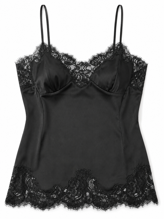 Blusa Noir Renda