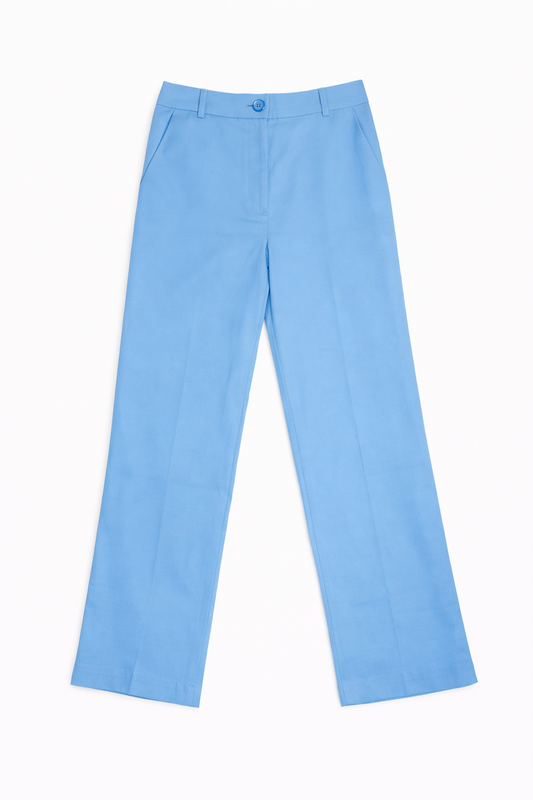 Calça Alfaiataria Feminina Azul Serenity