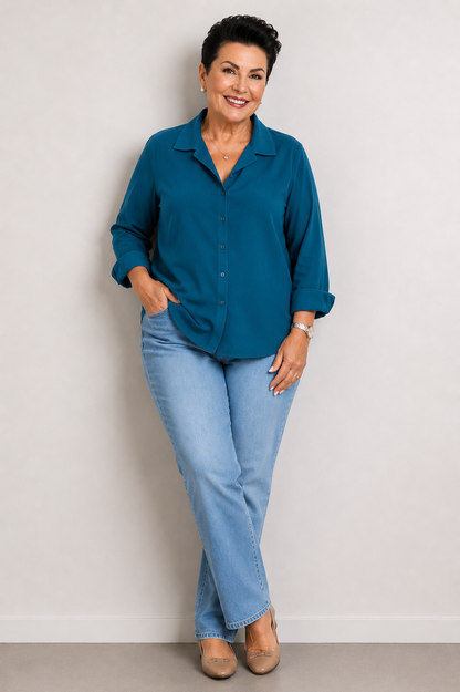 Camisa Social Feminina Plus Size