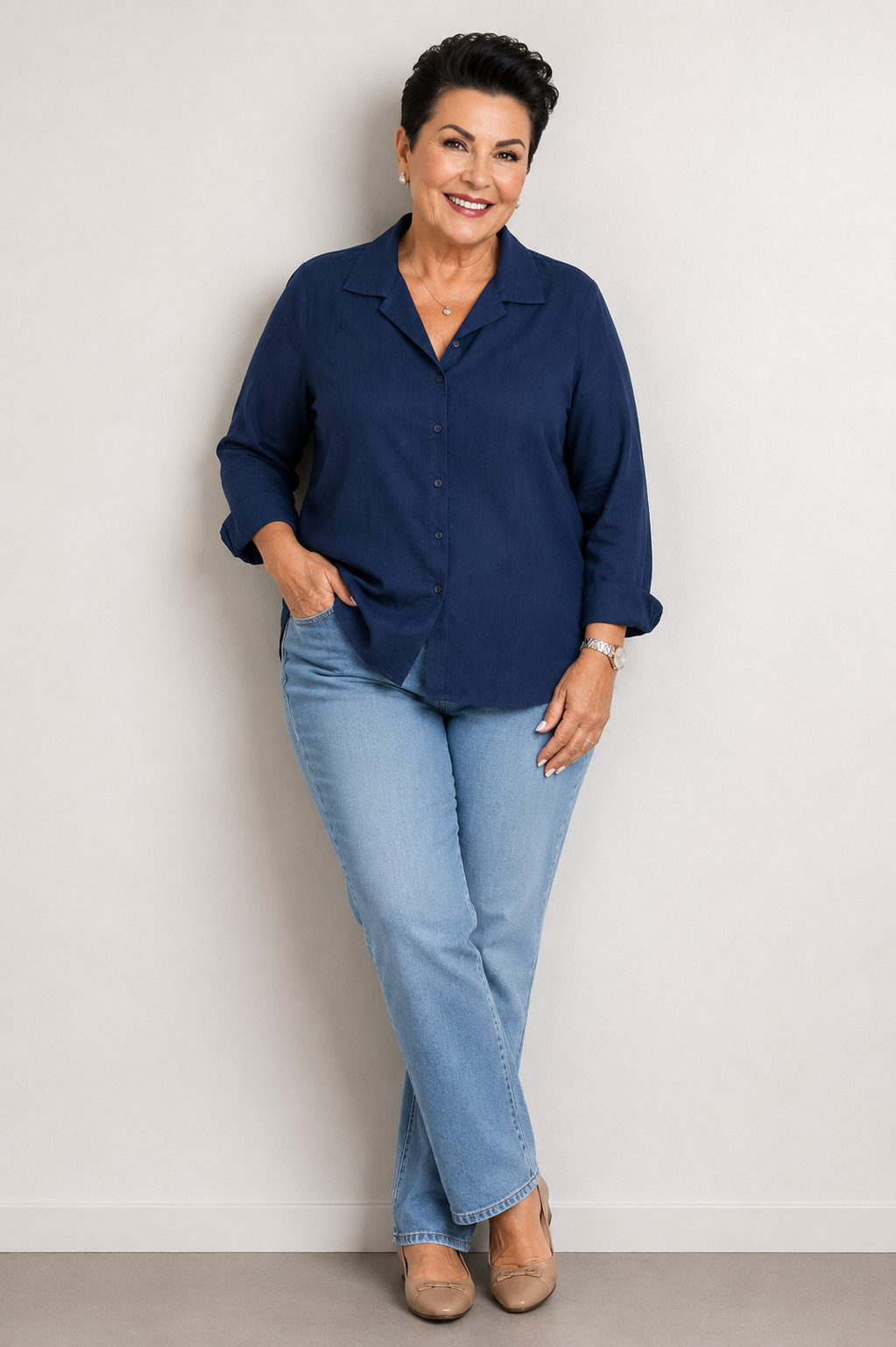 Camisa Social Feminina Plus Size