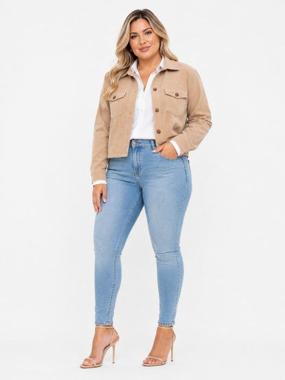 Jaqueta Veludo Cotelê - Plus Size