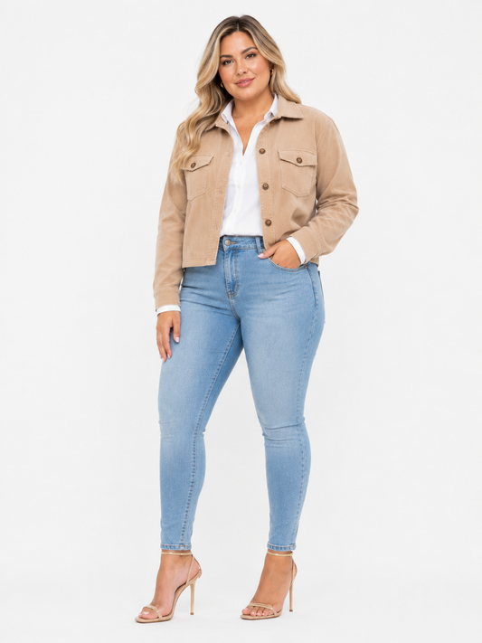 Jaqueta Veludo Cotelê - Plus Size