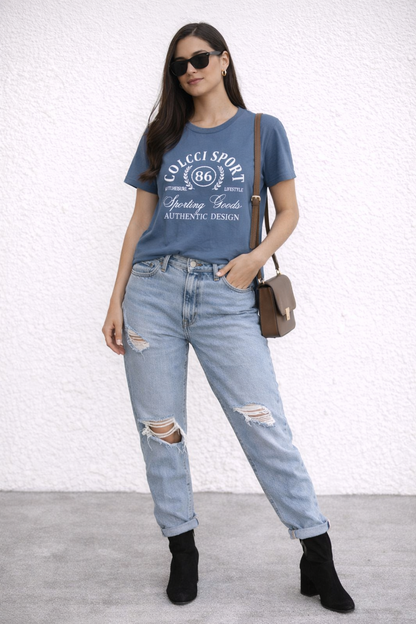 T-Shirt Estampada Casual Confortável