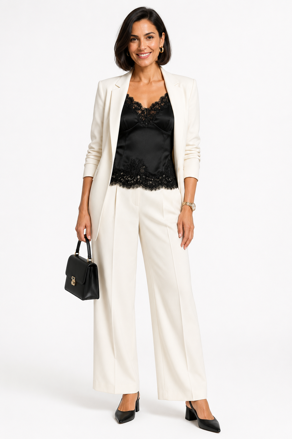 Blusa Noir Renda