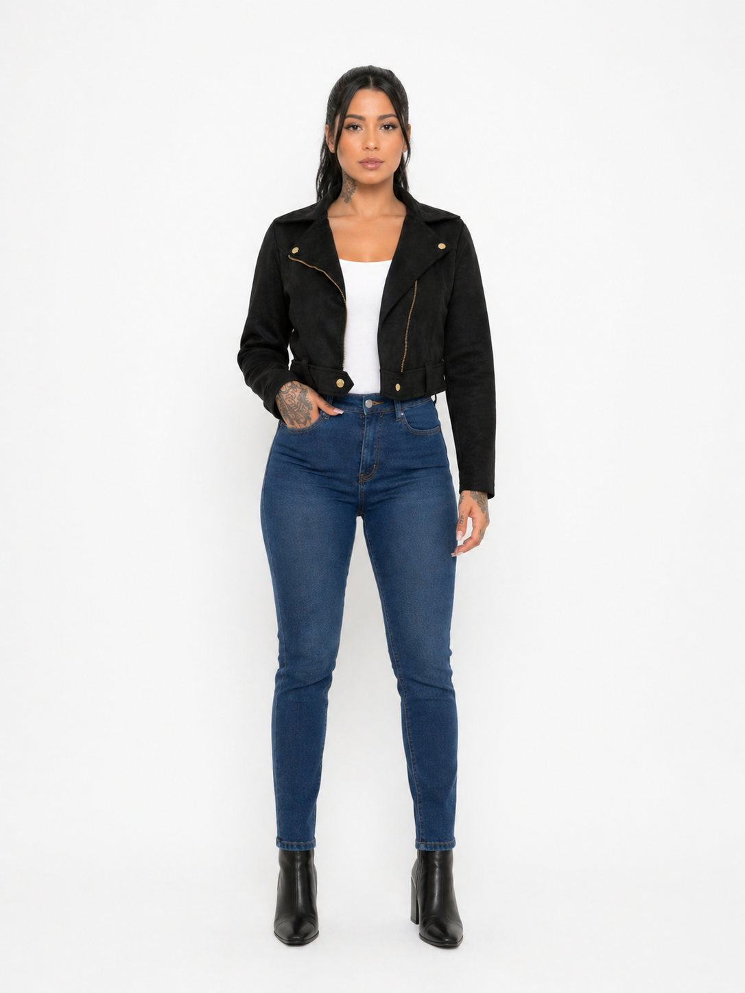 Jaqueta Suede - Plus Size