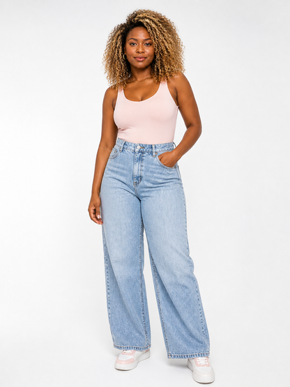 Calça Jeans Feminina Wid Leg