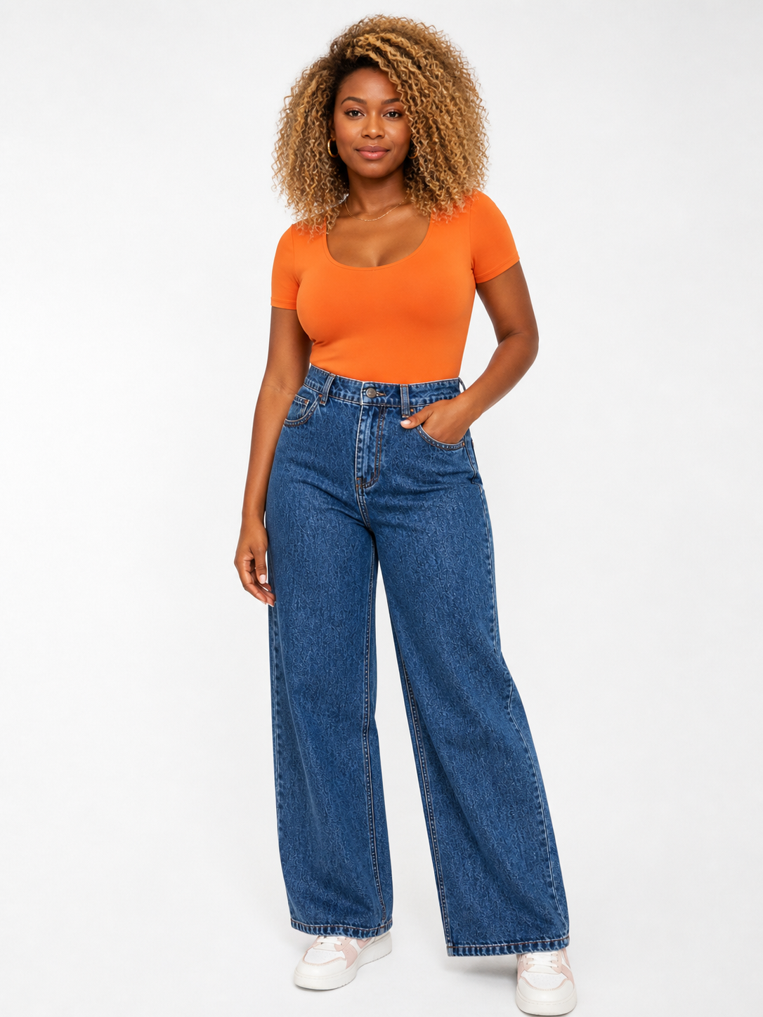 Calça Jeans Feminina Wid Leg