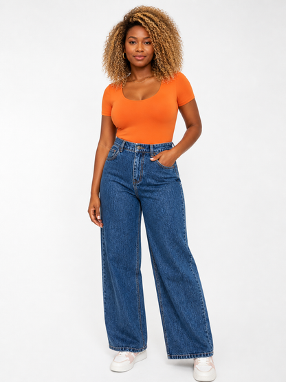 Calça Jeans Feminina Wid Leg