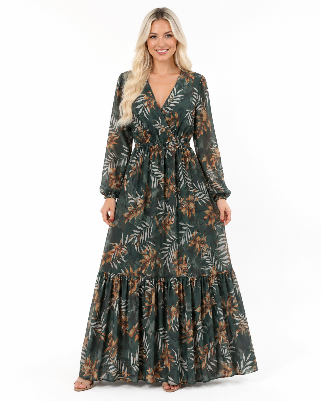Vestido Longo Tule Estampado