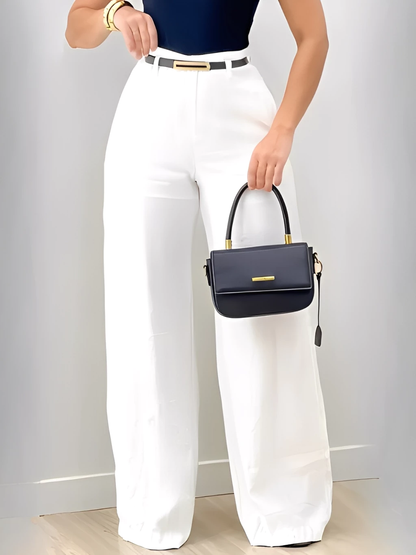 Calça Pantalona com Cinto Feminina